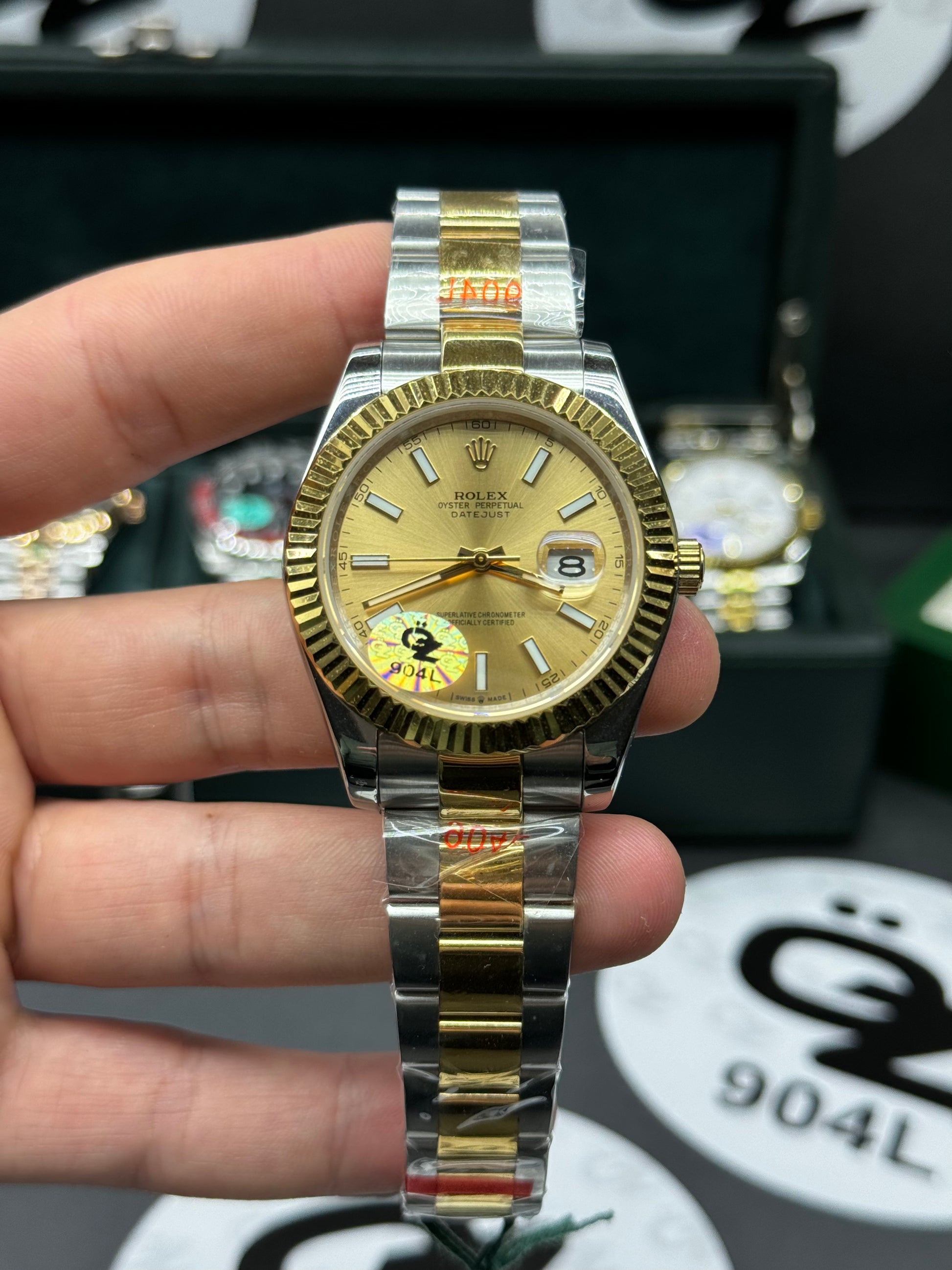 Heren Rolex Datejust 41mm  126303  (Goud) Gold Replica