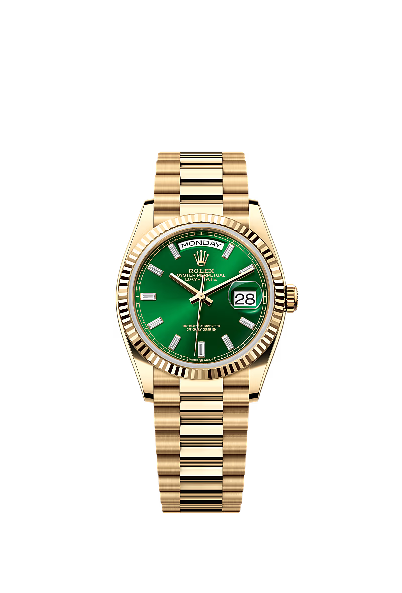 Rolex Day-Date (40mm) 228206 Groen wijzerplaat Goud 2022