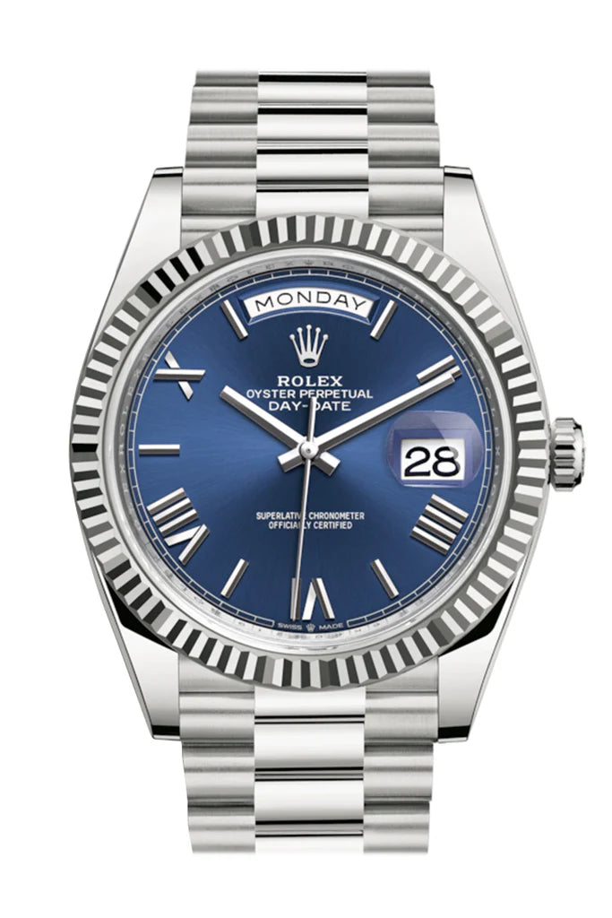 Rolex Day-Date ll (40mm) Jubilee 228206 Romans Blue Replica 