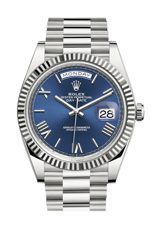 Rolex Day-Date II (40 mm) Jubilé 228206 Romains Bleu Réplique 