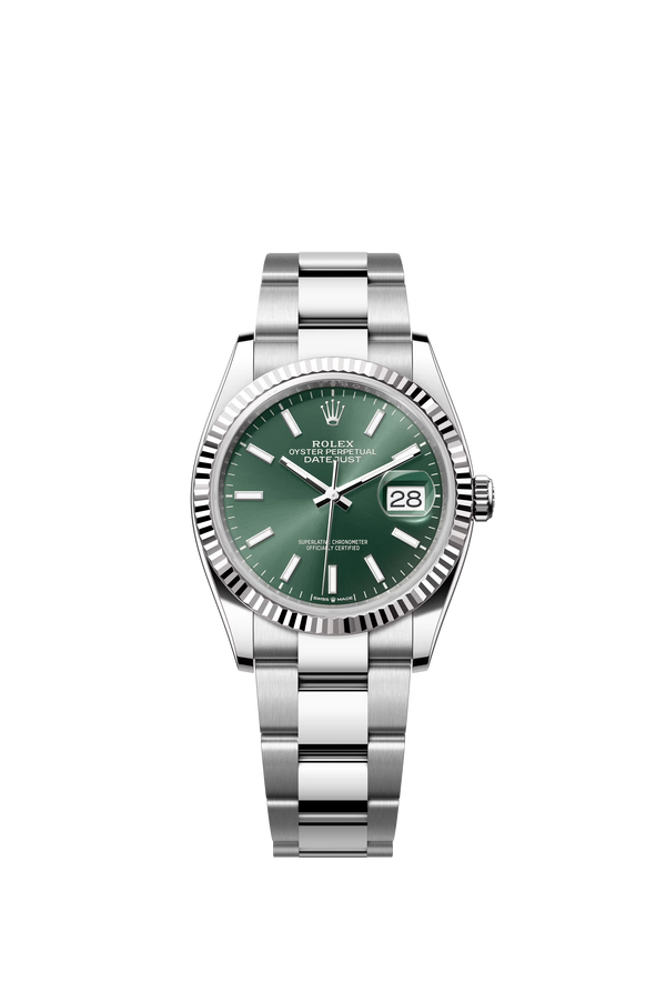 Rolex Datejust 126234 Diamond Palm Dial Groen Oyster 41mm Replica