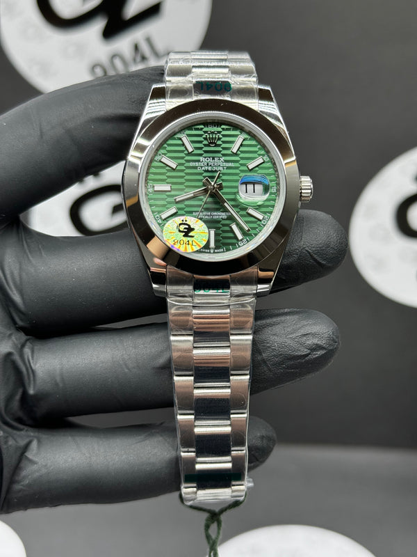 Rolex Datejust 126234 Diamond Palm Dial Groen Oyster 41mm Replica