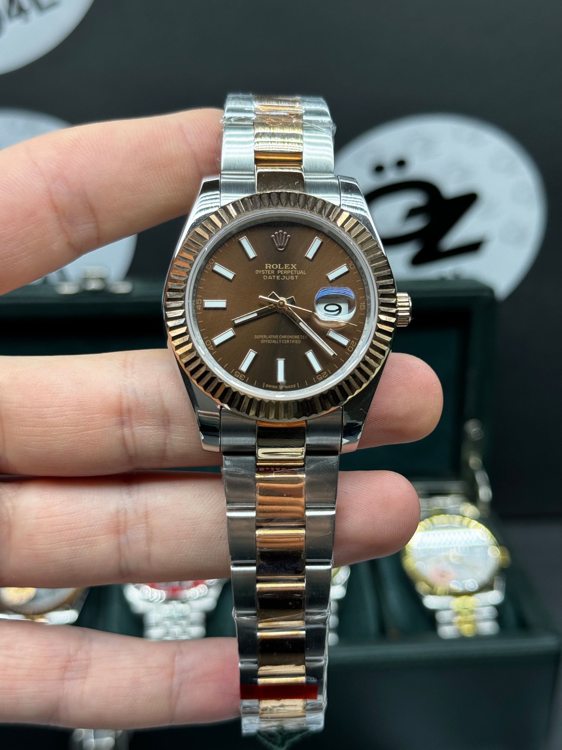 Heren Rolex Datejust 50 41mm Oyster band Chocolate 126331 Replica HorlogeLine