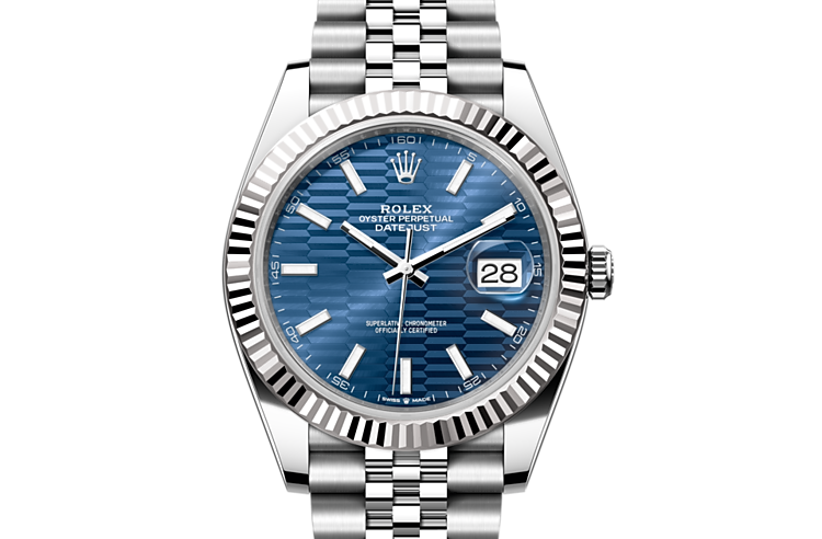 Men's Rolex Datejust (41mm) 126300 Oyster (Blue Dial Motif) Blue