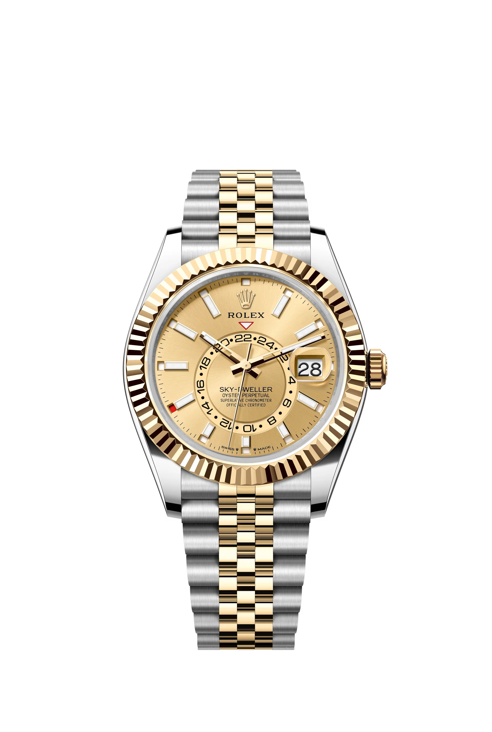 Replica Rolex Heren Sky-Dweller Jubilee (42mm) 336933 Goud