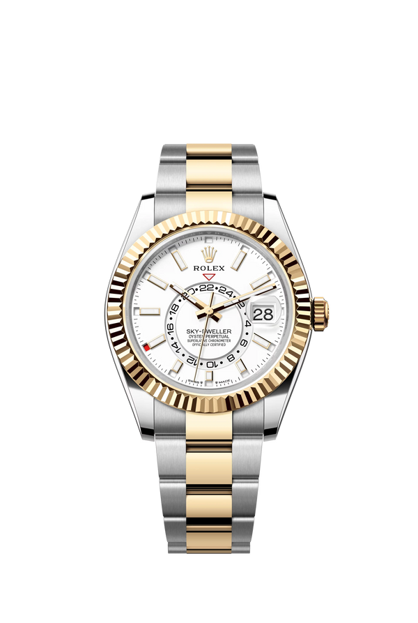 Replica Rolex Heren Sky-Dweller Oyster (42mm) 336933 Goud